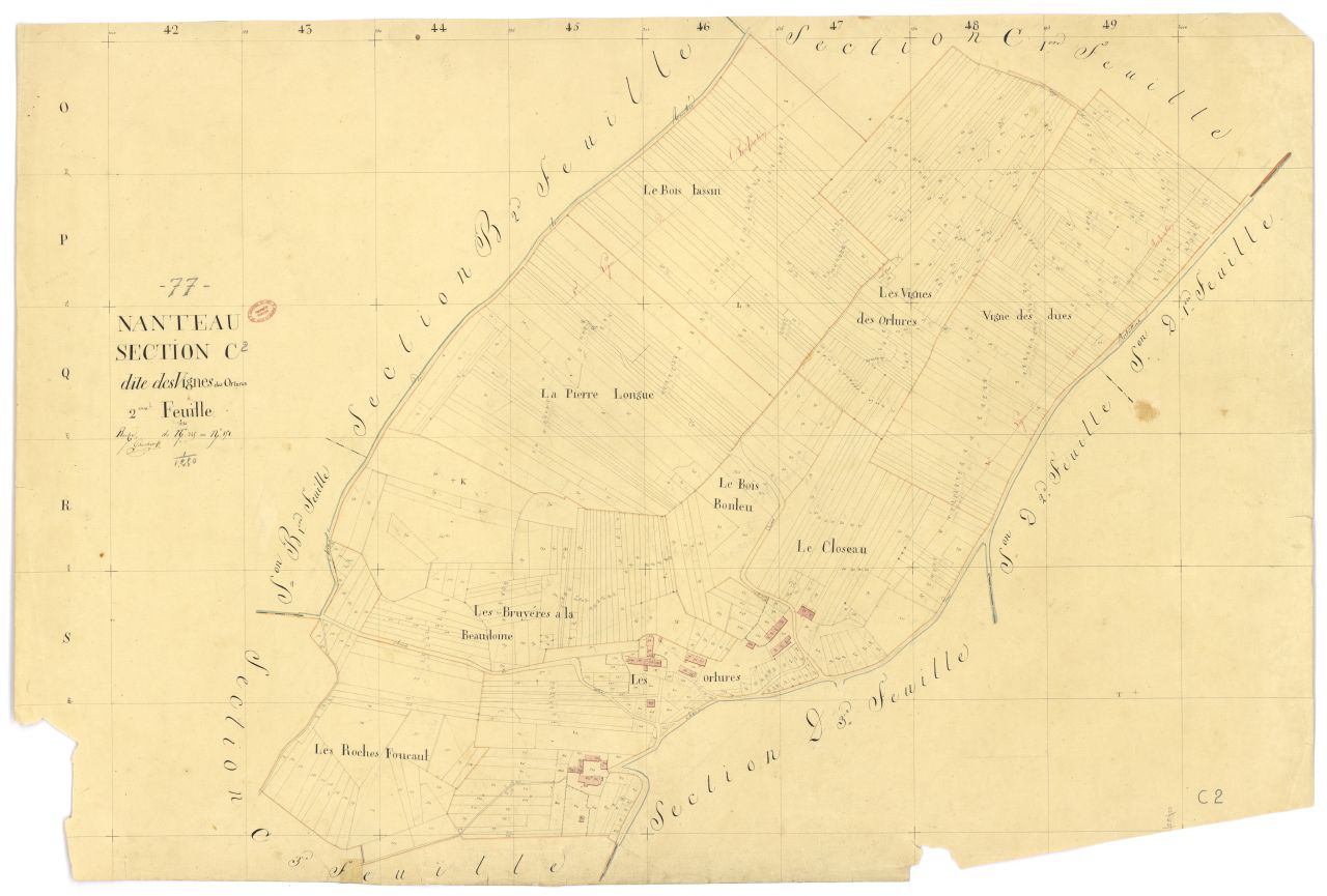 Section C dite des Vignes-des-Ortures, en 3 feuilles, 2eme feuille