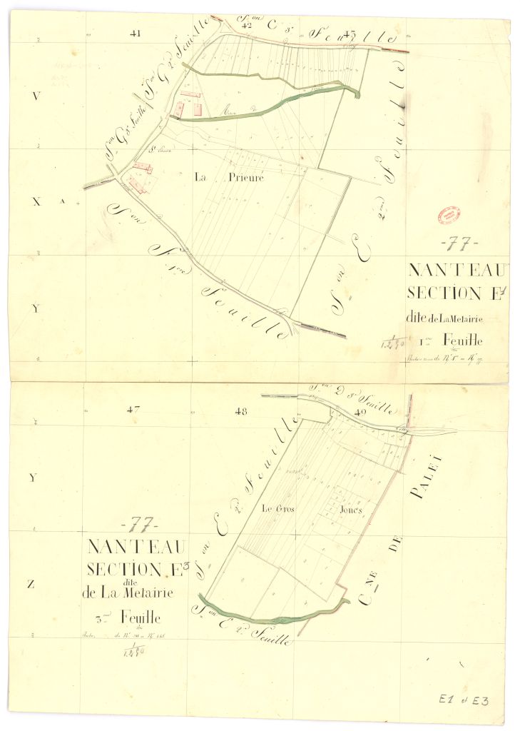 Section E dite de la Maitairie, en 7 feuilles, 1ere feuille