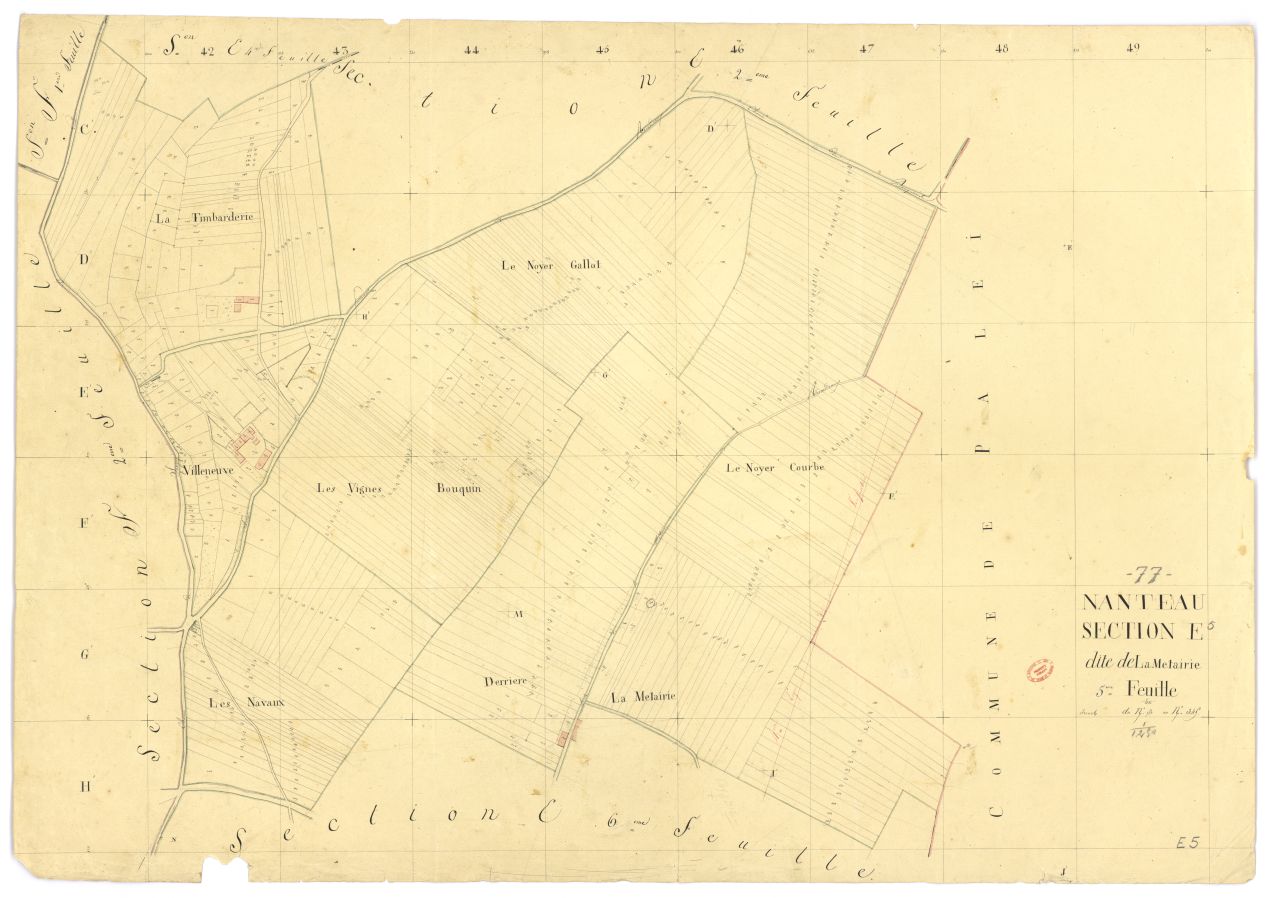 Section E dite de la Maitairie, en 7 feuilles, 5eme feuille