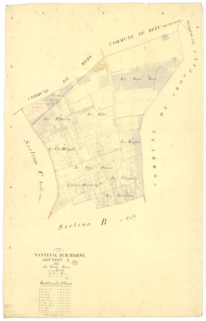 Section A dite des Fortes-Terres, feuille unique