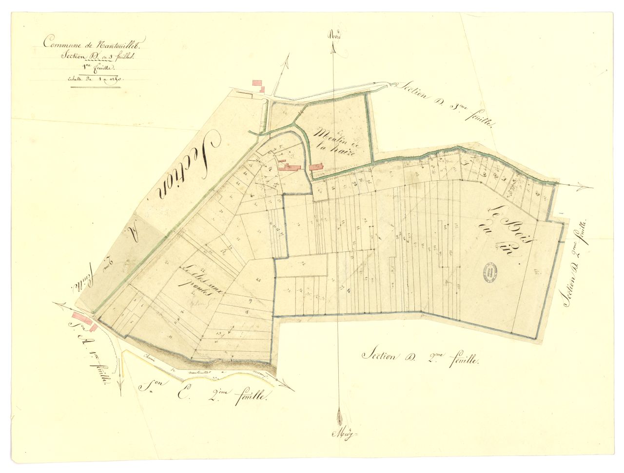 minute, section D, 1ere feuille