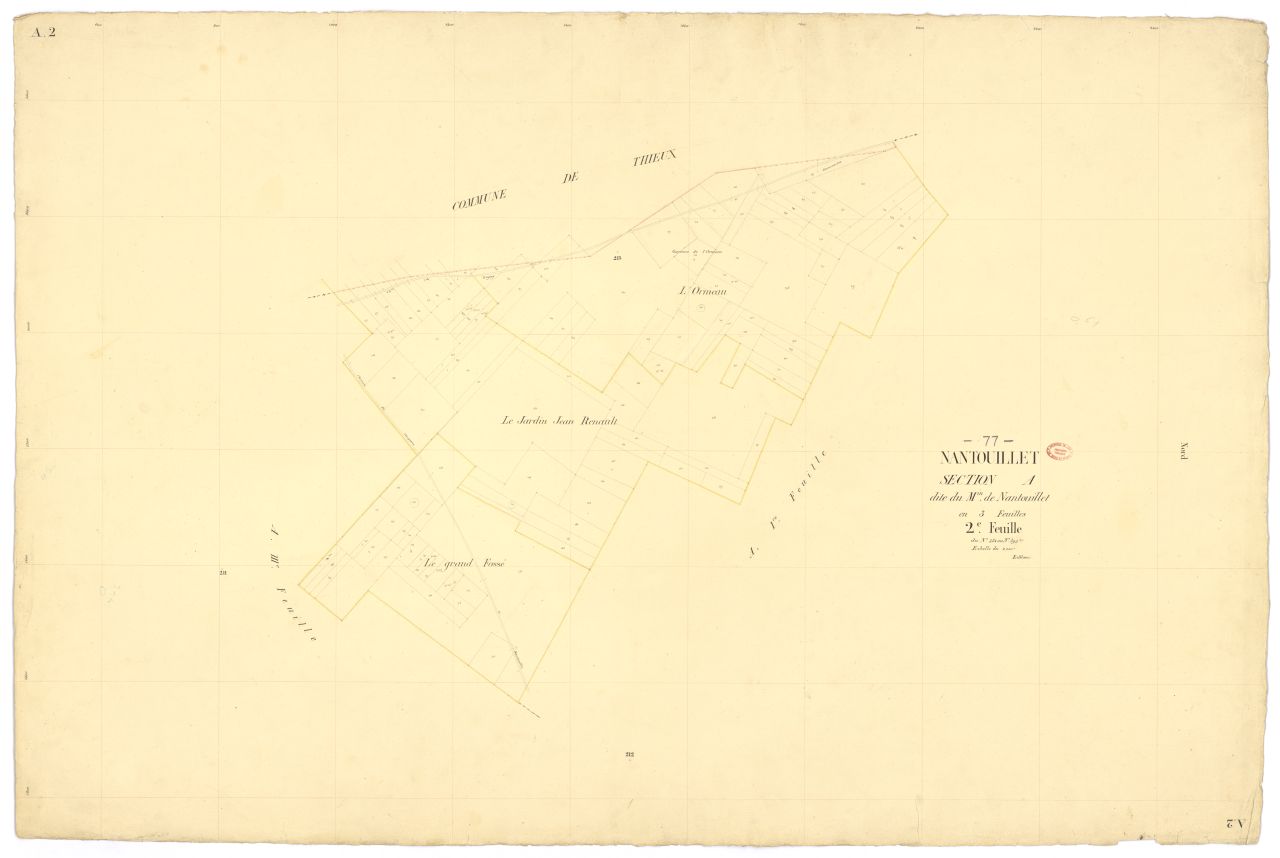 Section A dite du Moulin-de-Nantouillet, en 3 feuilles, 2eme feuille