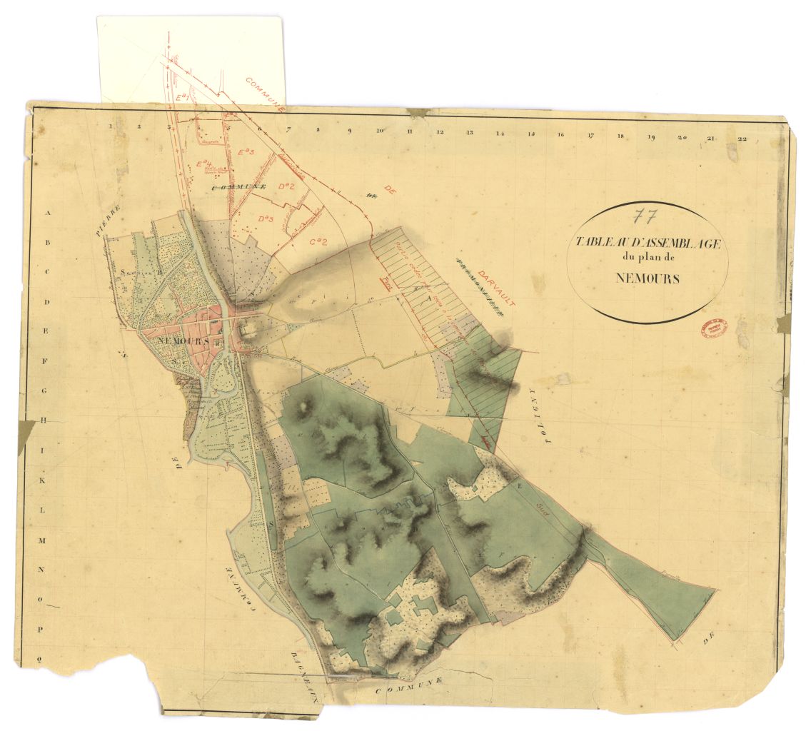 Tableau d'assemblage, 5 sections