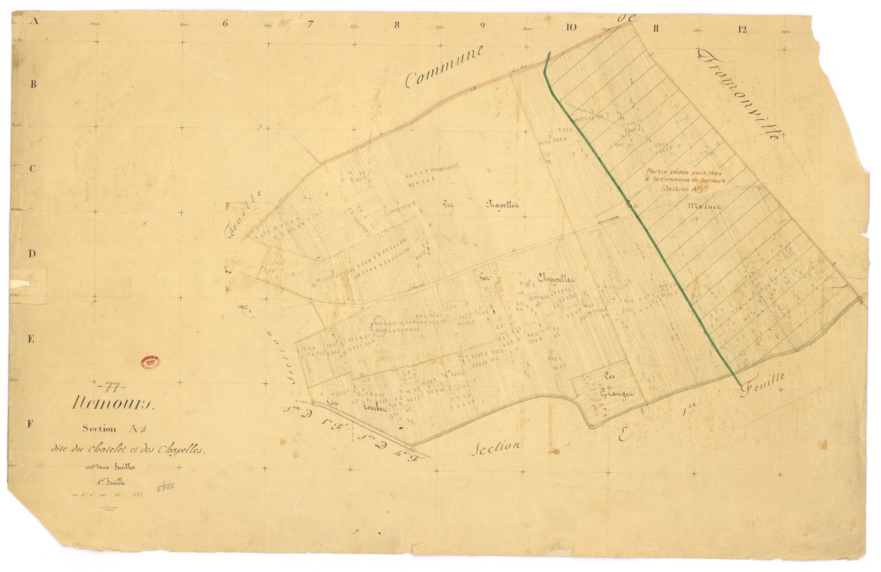 Section A dite du Ch�telet et des Chapelles, en 2 feuilles, 1ere feuille