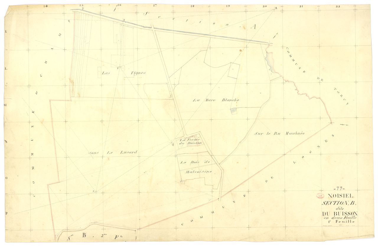 Section B dite du Buisson, en 2 feuilles, 1ere feuille