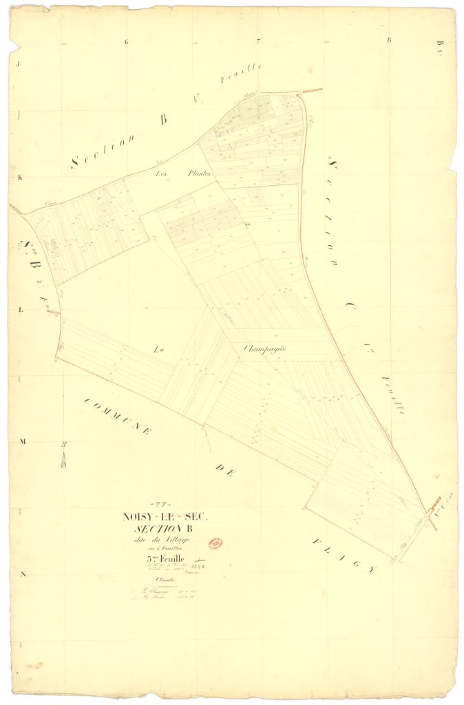 Section B dite du Village, en 4 feuilles, 3eme feuille