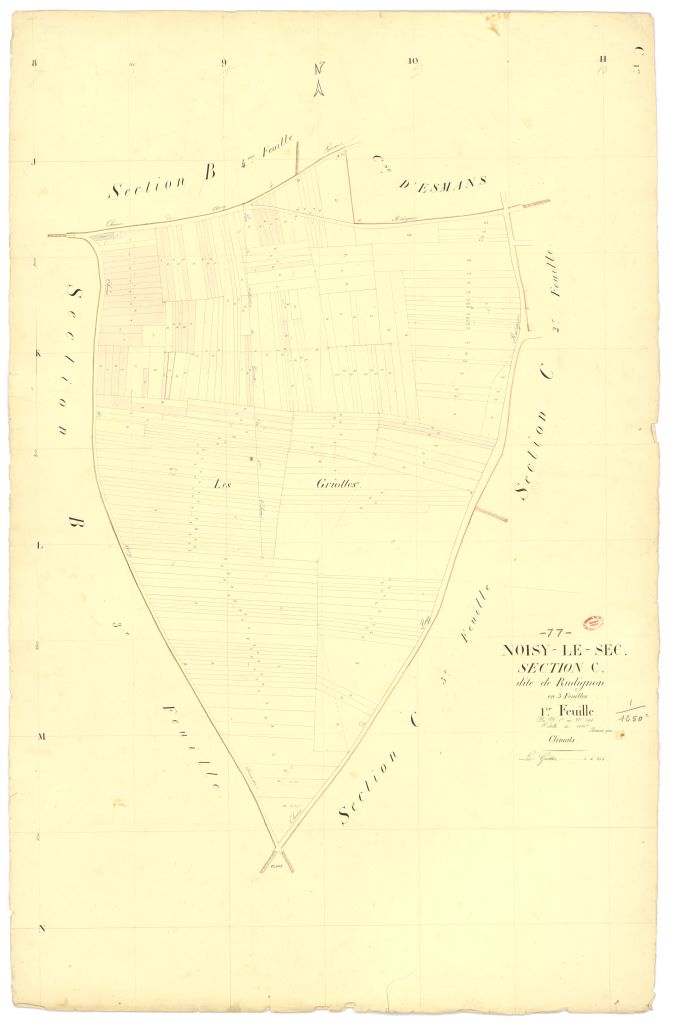 Section C dite de Rudignon, en 3 feuilles, 1ere feuille