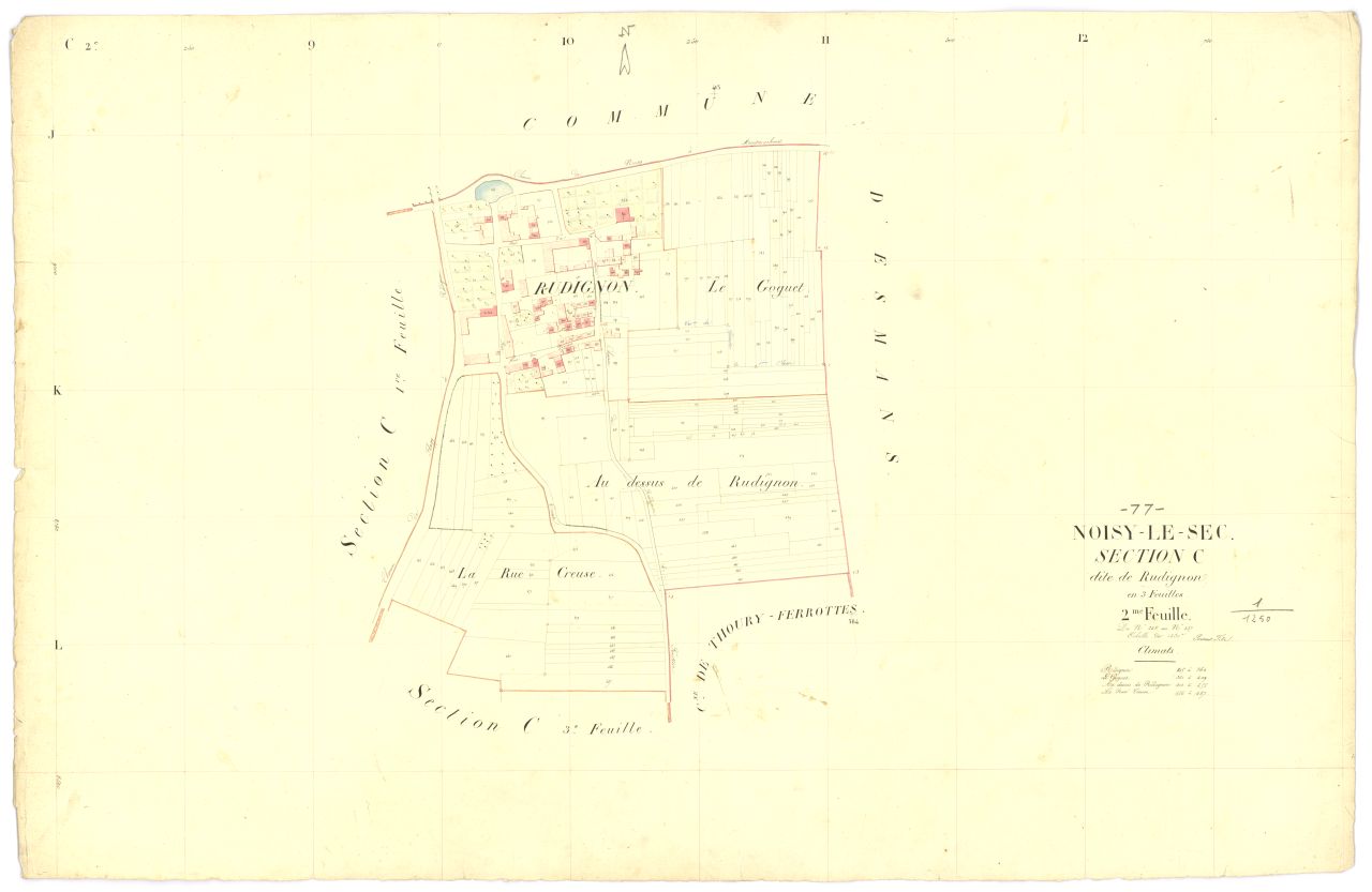 Section C dite de Rudignon, en 3 feuilles, 2eme feuille