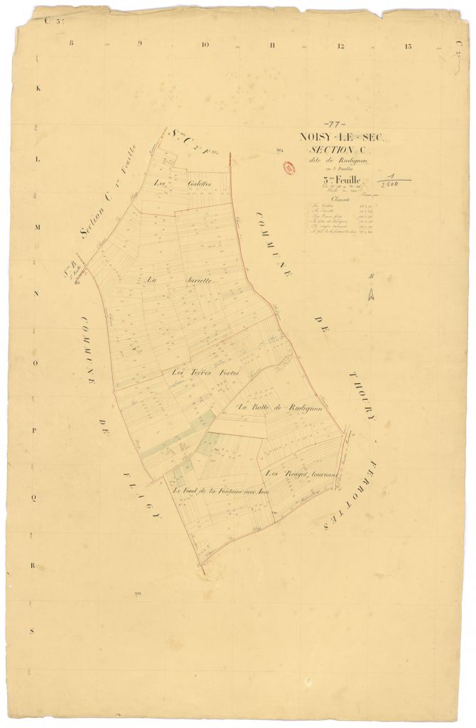 Section C dite de Rudignon, en 3 feuilles, 3eme feuille