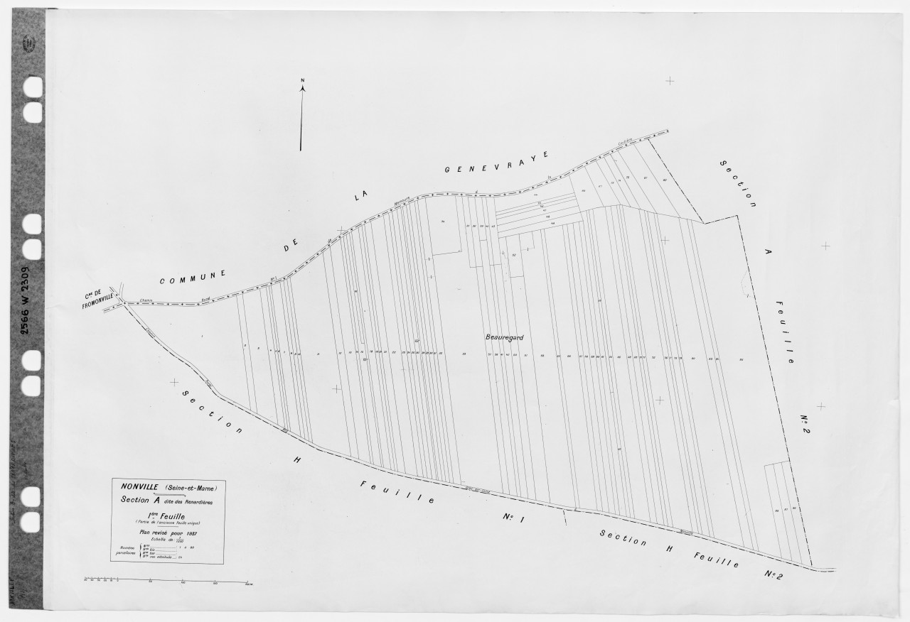 Section A dite des Renardieres, 1ere feuille