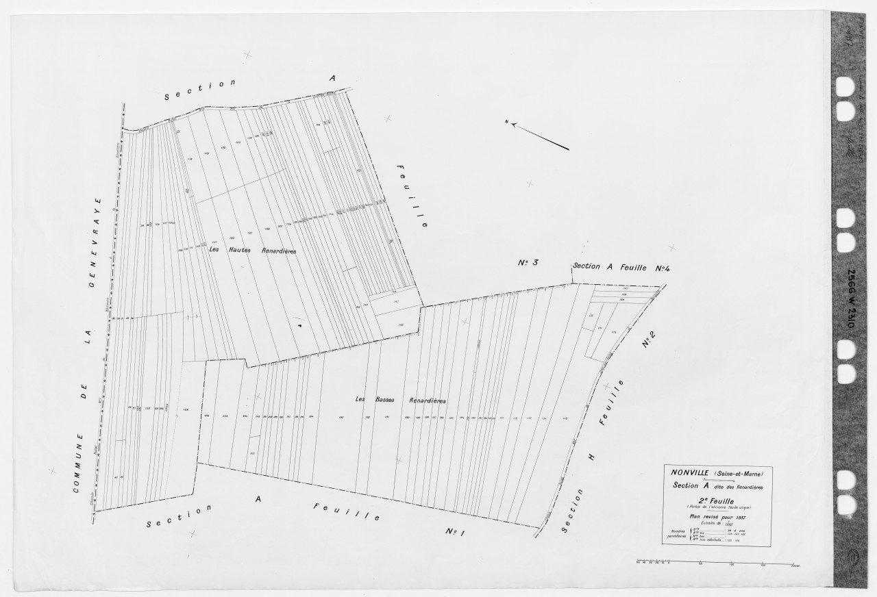 Section A dite des Renardieres, 2eme feuille