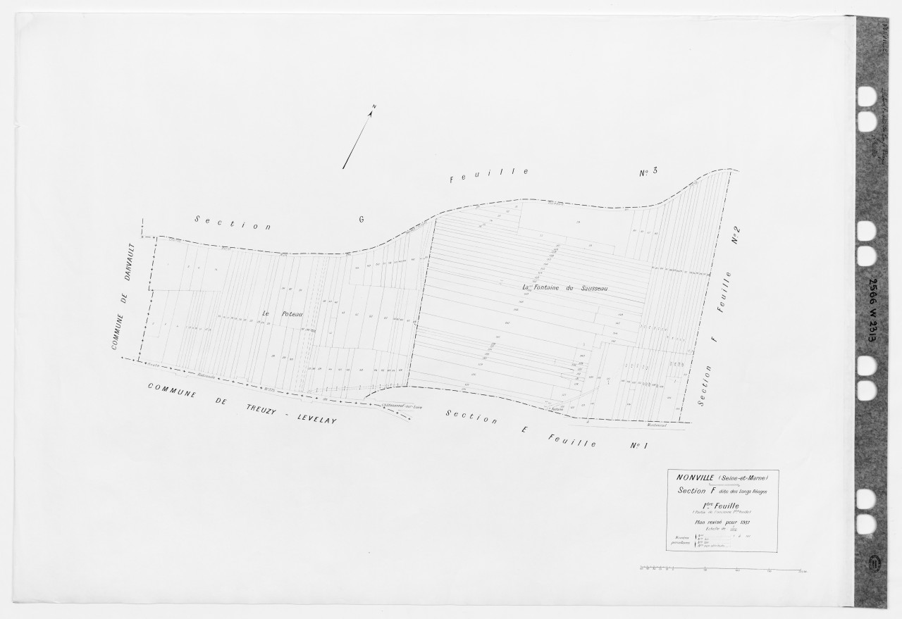 Section F dite des Longs-Reages, 1ere feuille