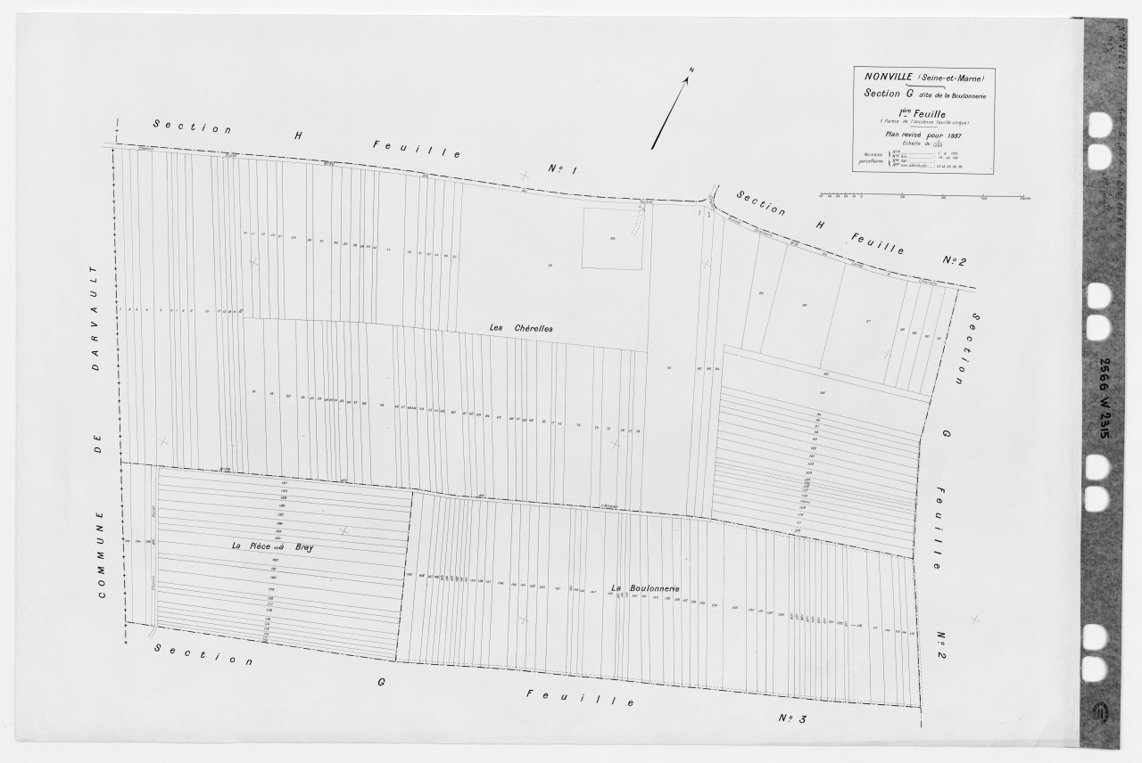 Section G dite de la Boulonnerie, 1ere feuille