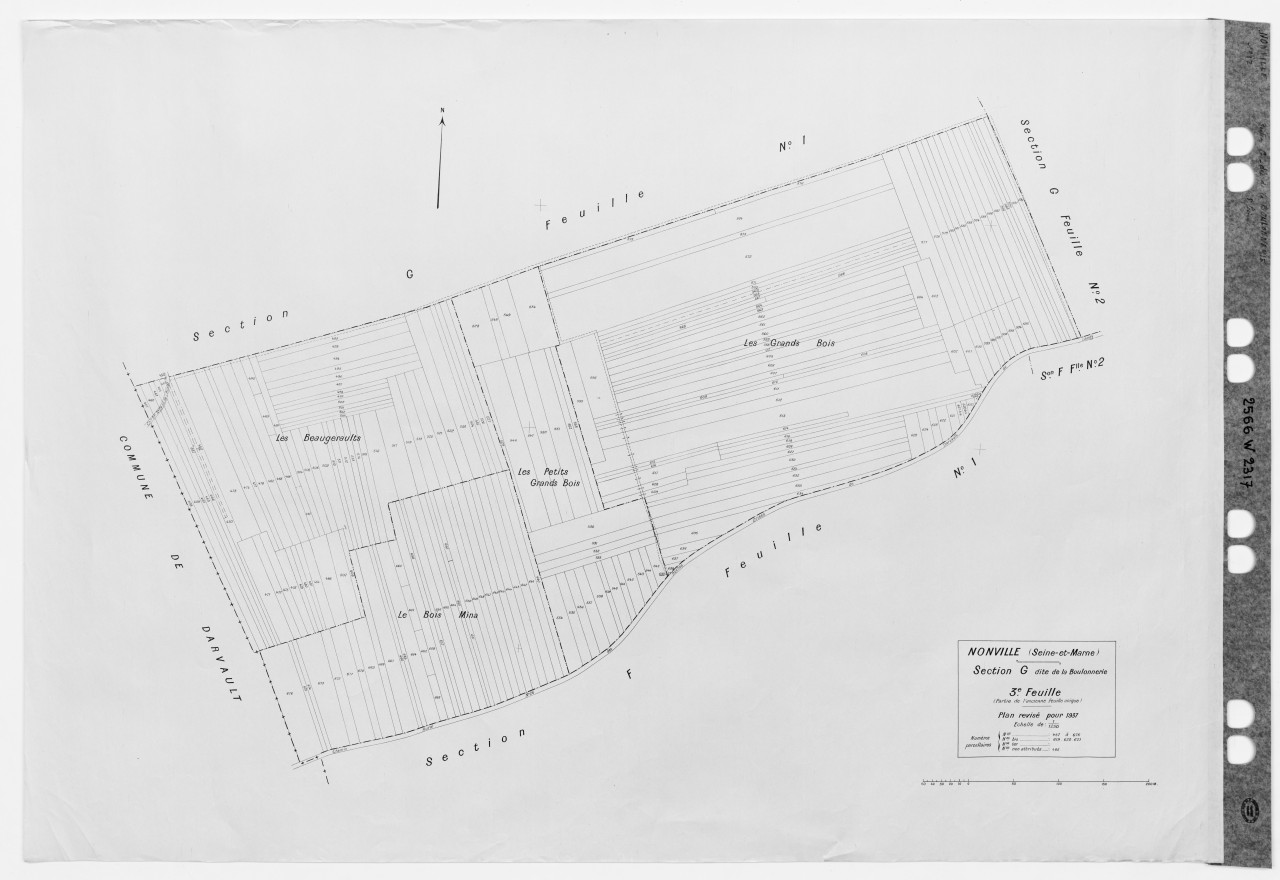 Section G dite de la Boulonnerie, 3eme feuille