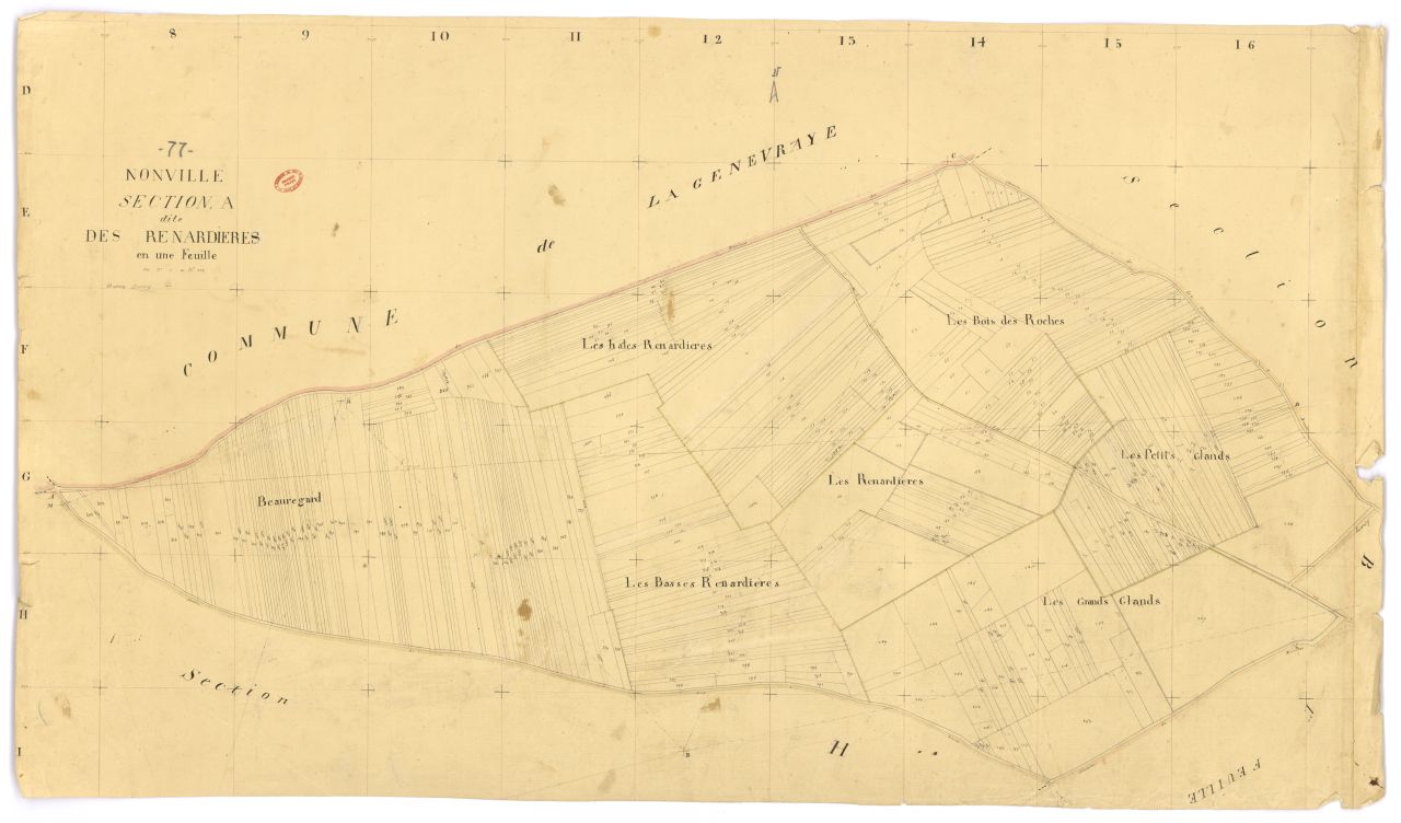 Section A dite des Renardi�res, feuille unique