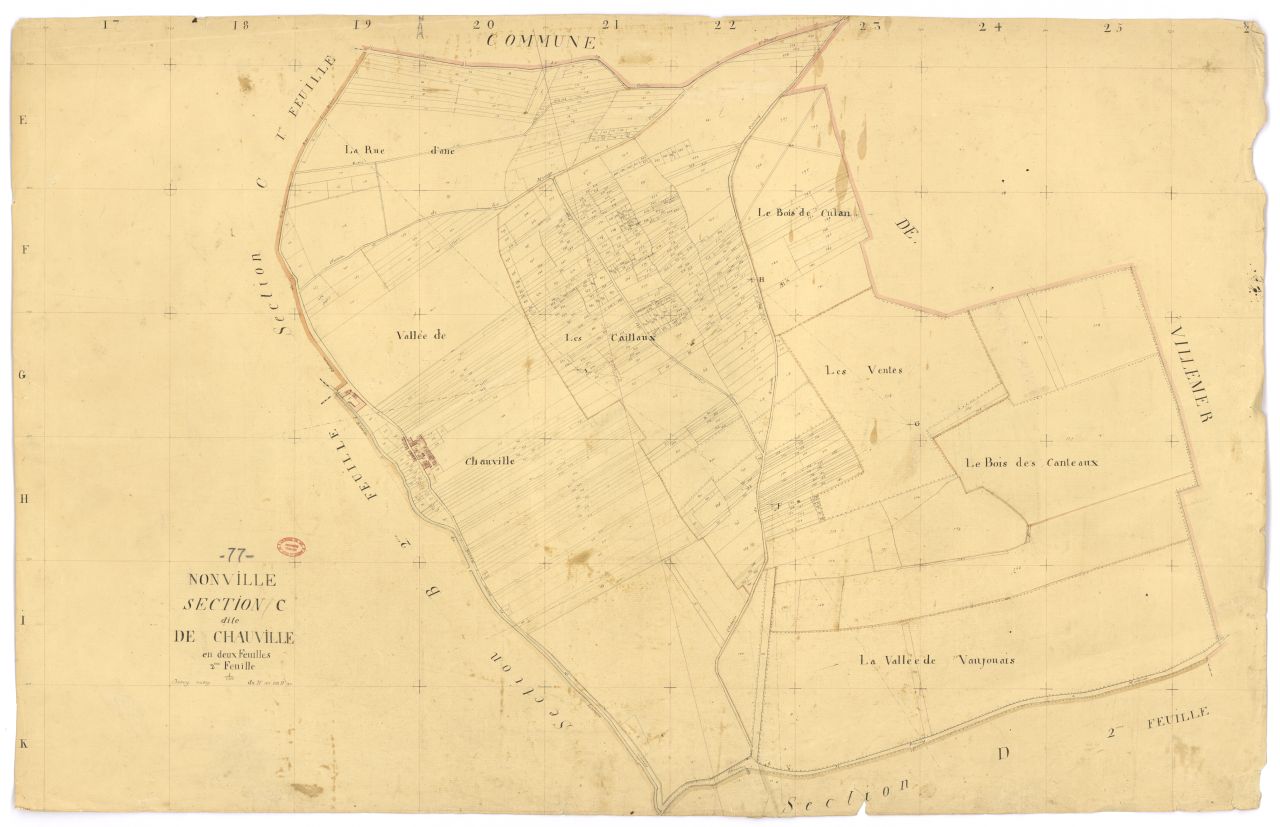 Section C dite de Chauville, en 2 feuilles, 2eme feuille