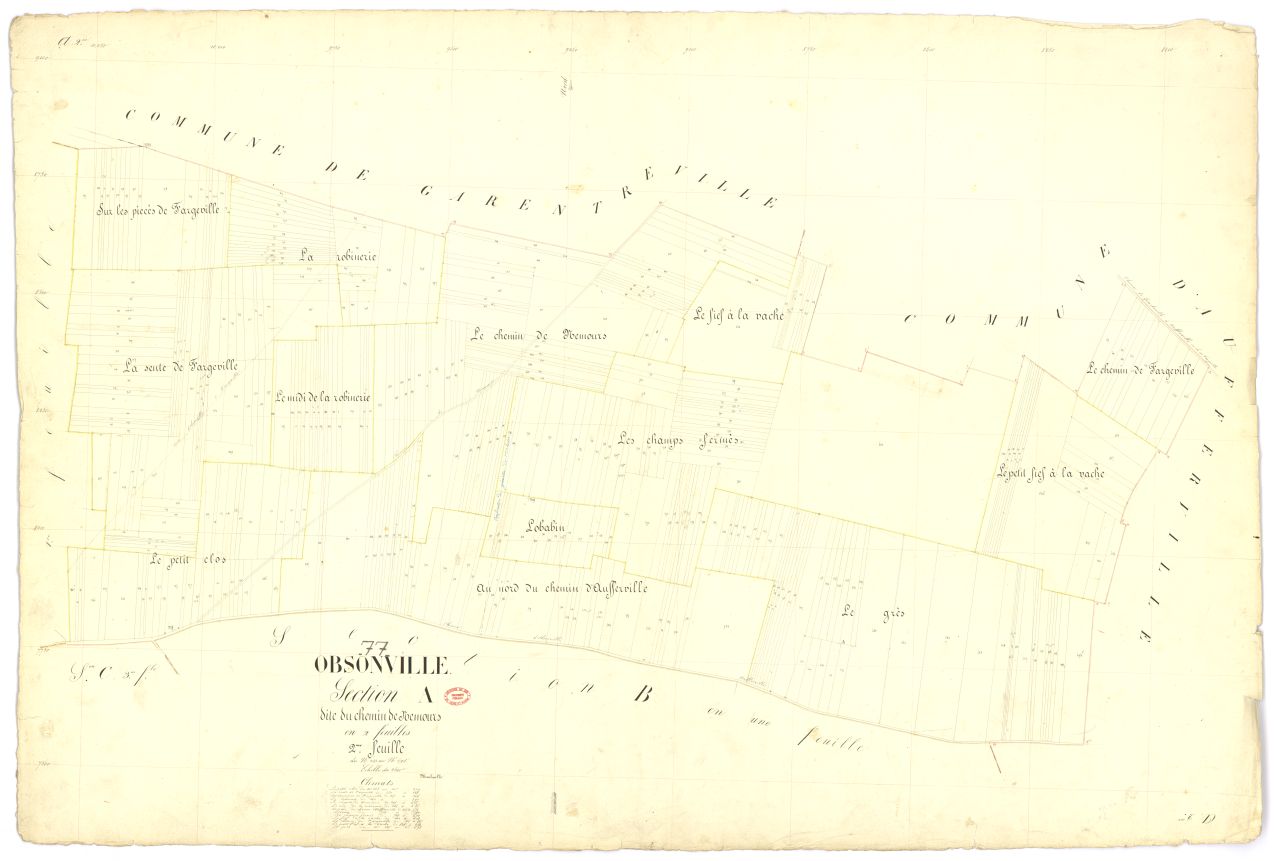 Section A dite du Chemin-de-Nemours, en 2 feuilles, 2eme feuille