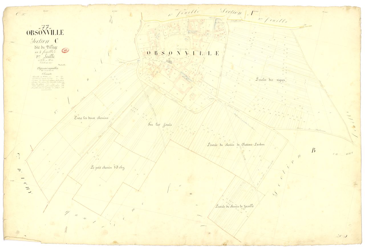 Section C dite du Village, en 4 feuilles, 3eme feuille
