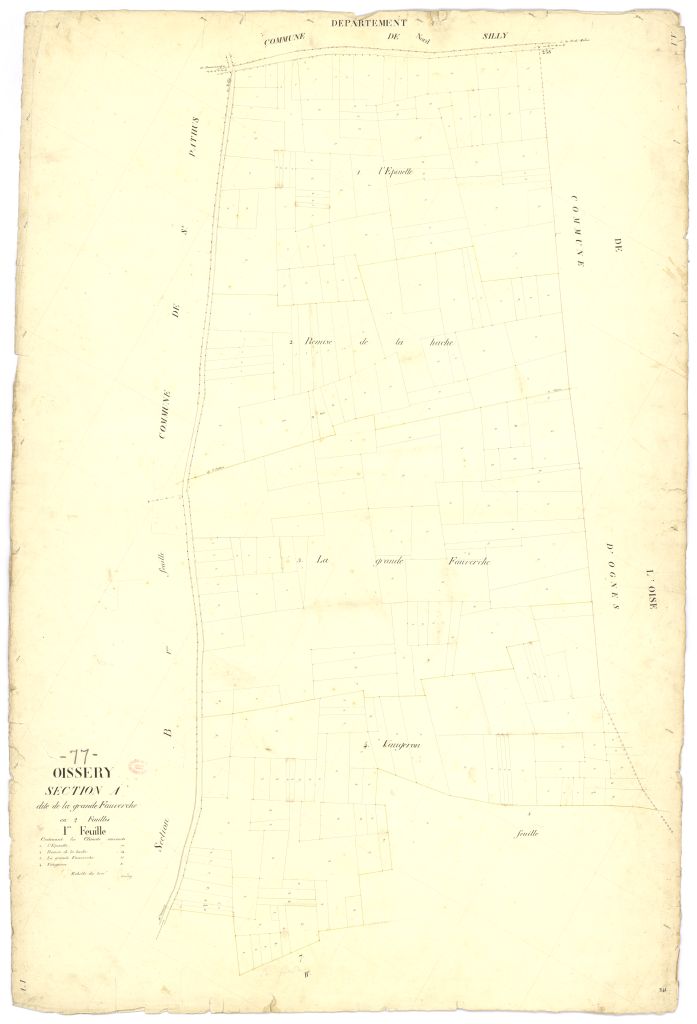 Section A dite de la Grande-Fauverche, en 2 feuilles, 1ere feuille