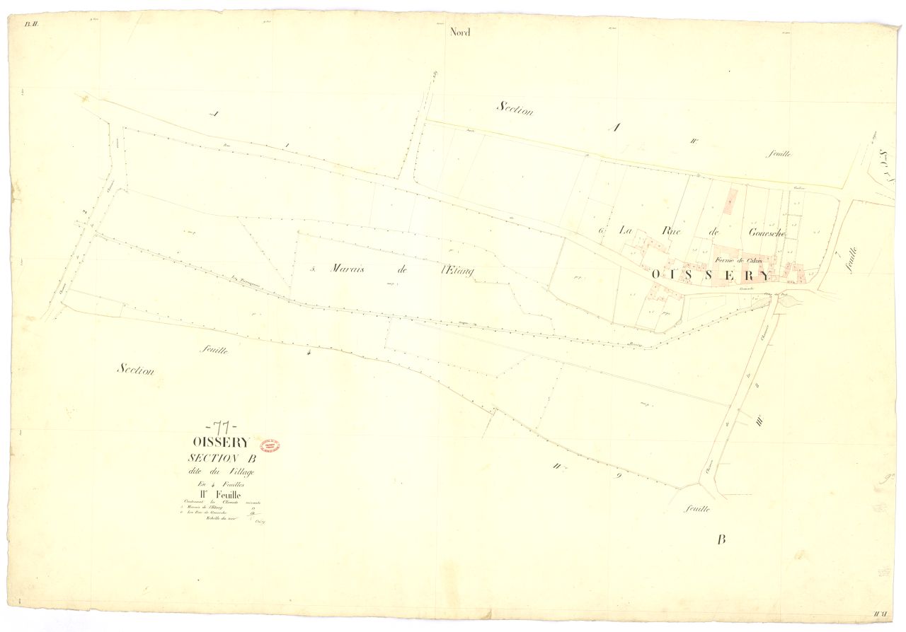 Section B dite du Village, en 4 feuilles, 2eme feuille