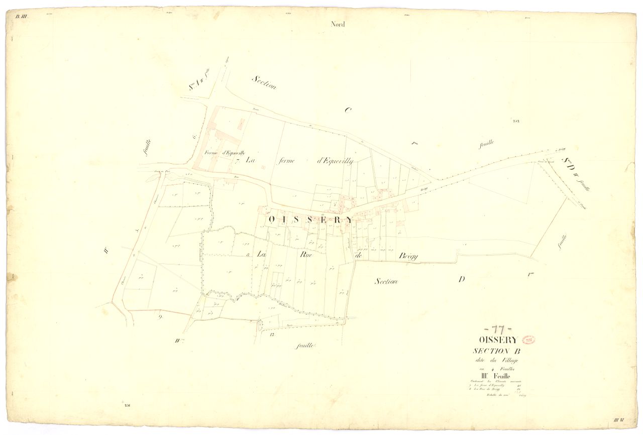Section B dite du Village, en 4 feuilles, 3eme feuille