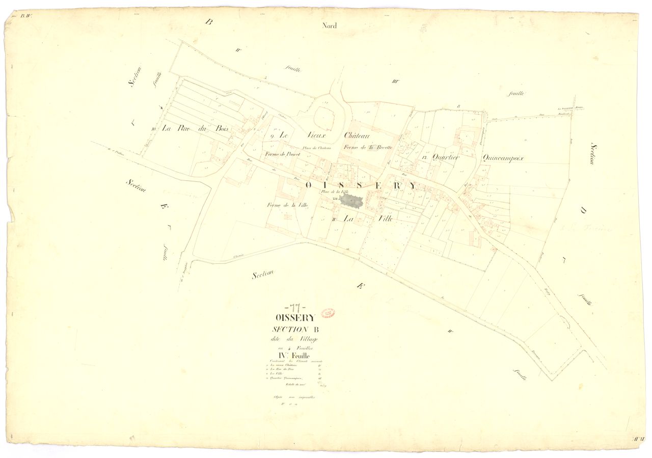Section B dite du Village, en 4 feuilles, 4eme feuille