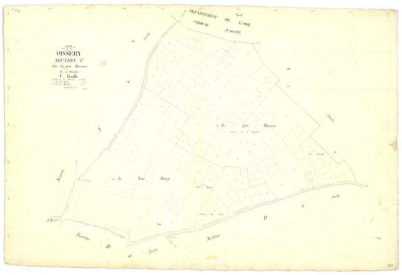 Section C dite du Gros-Merisier, en 2 feuilles, 1ere feuille
