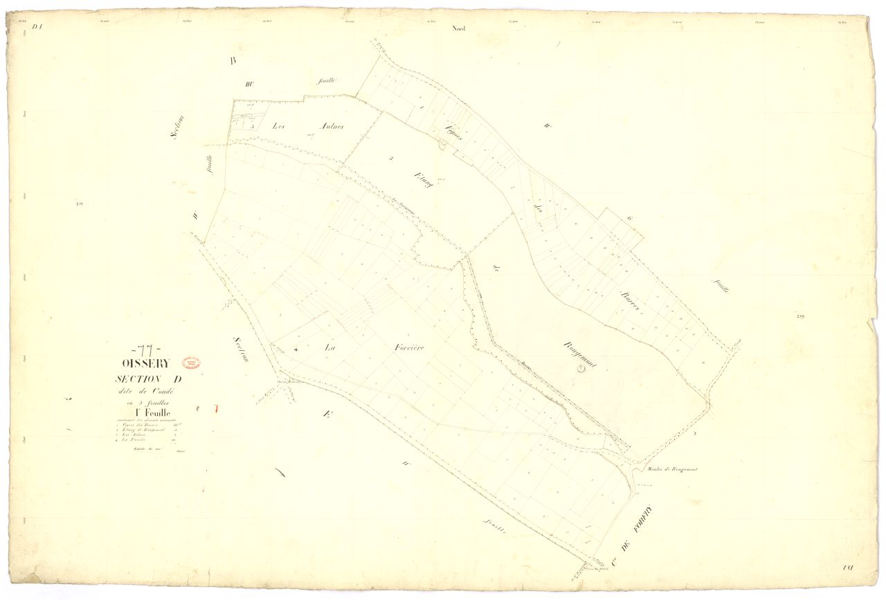 Section D dite de Conde, en 3 feuilles, 1ere feuille