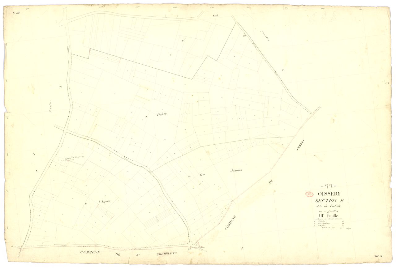 Section E dite de la Violette, en 3 feuilles, 3eme feuille