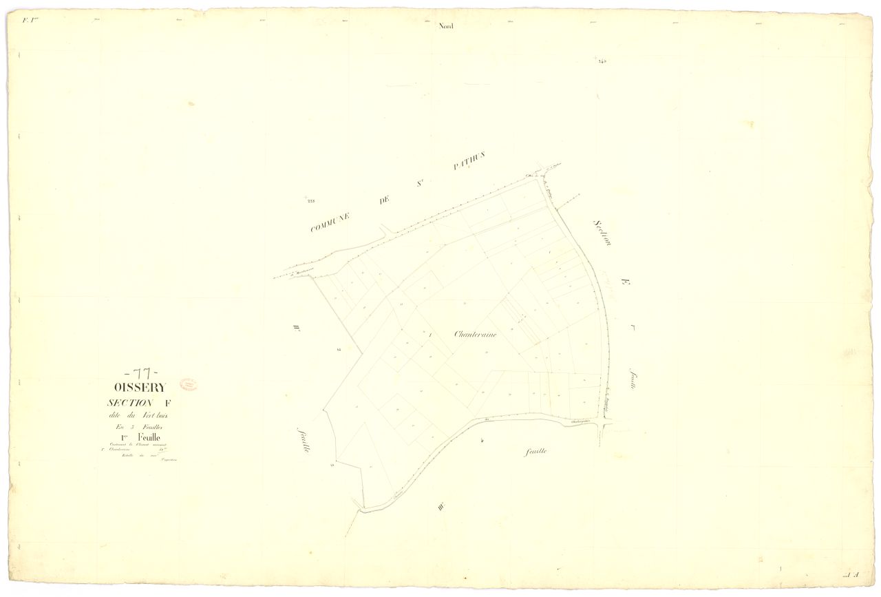 Section F dite du Vert-Bois, en 3 feuilles, 1ere feuille