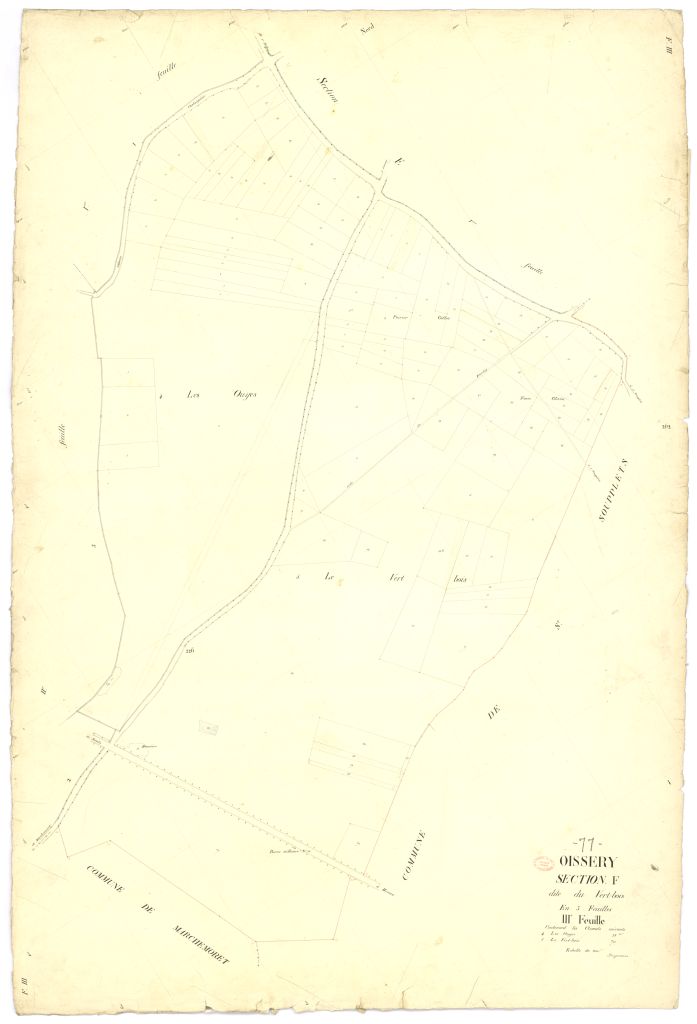 Section F dite du Vert-Bois, en 3 feuilles, 3eme feuille