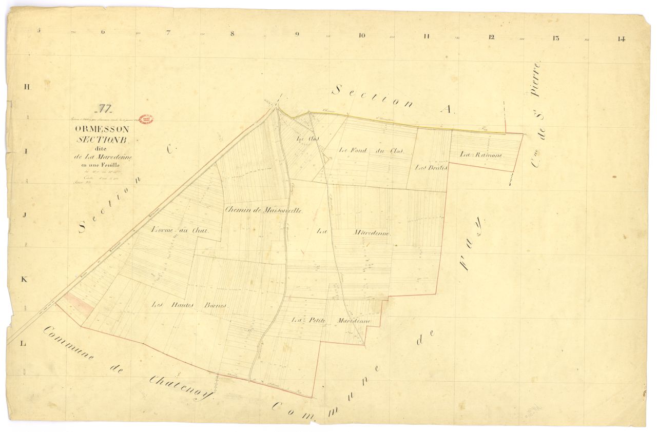 Section B dite de Maredenne, feuille unique