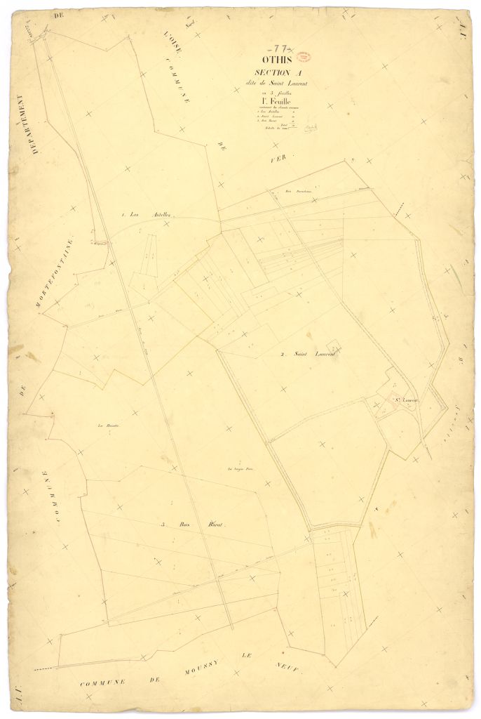 Section A dite de Saint-Laurent, en 3 feuilles, 1ere feuille