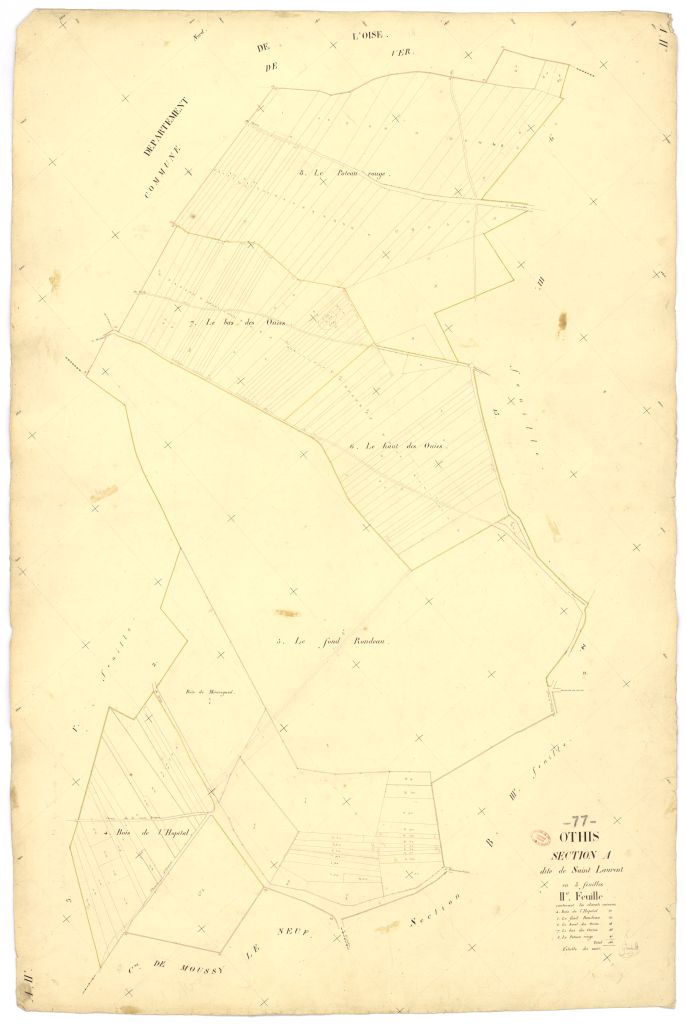 Section A dite de Saint-Laurent, en 3 feuilles, 2eme feuille