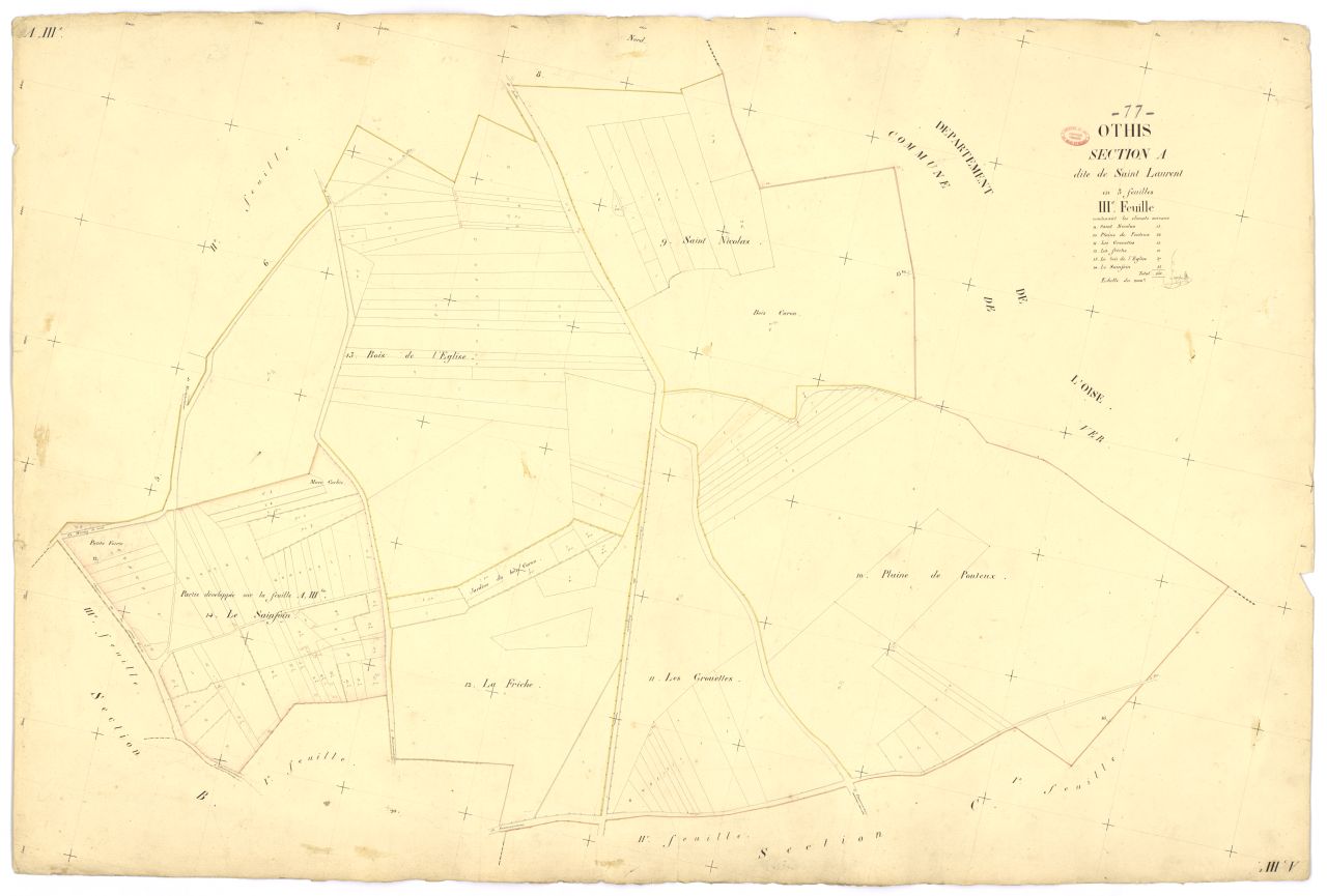 Section A dite de Saint-Laurent, en 3 feuilles, 3eme feuille