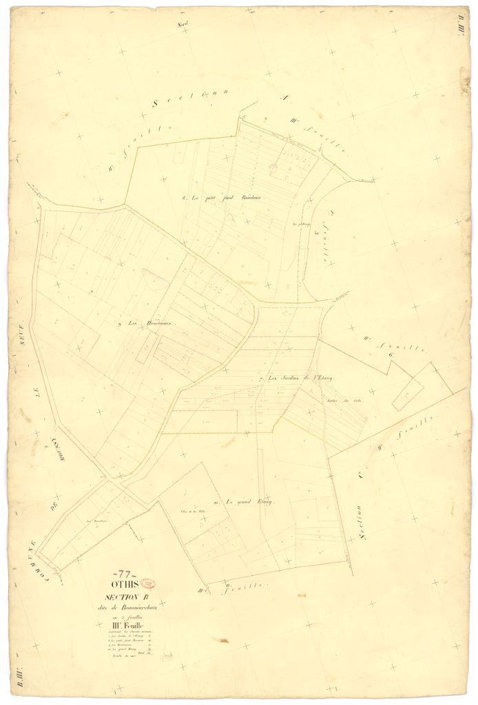 Section B dite de Beaumarchais, en 5 feuilles, 3eme feuille