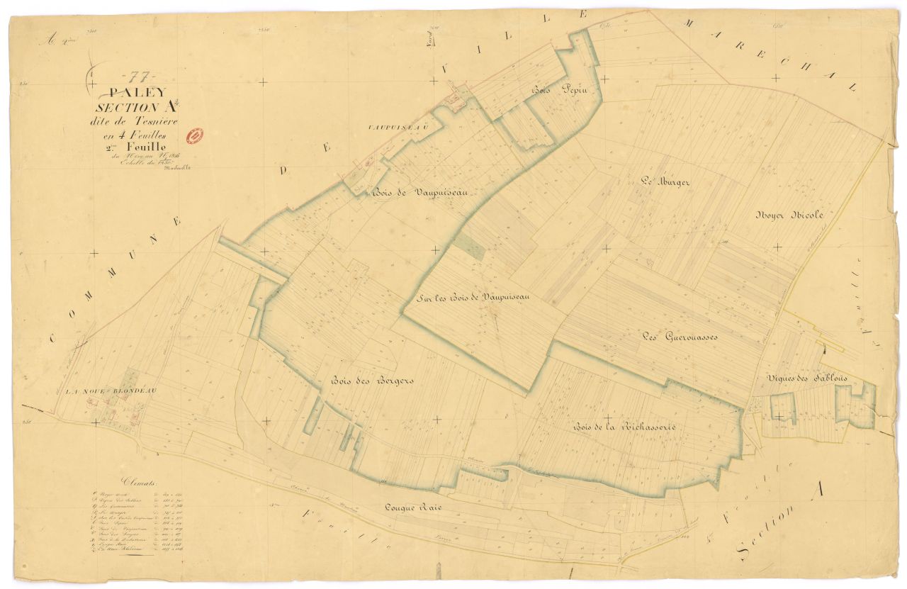 Section A dite de Tesniere, en 4 feuilles, 2eme feuille