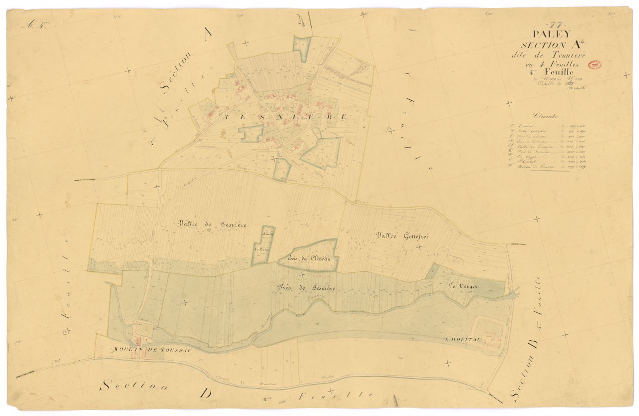 Section A dite de Tesniere, en 4 feuilles, 4eme feuille