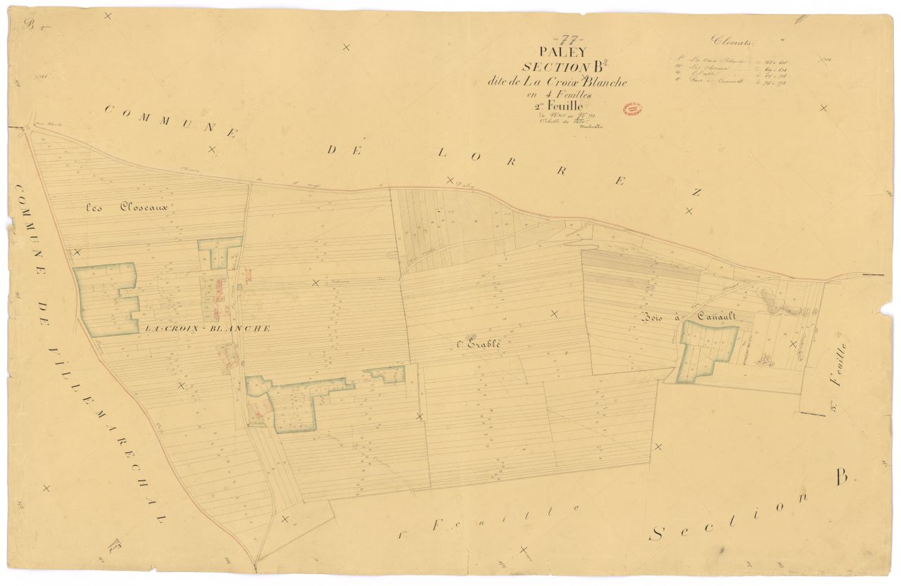 Section B dite de la Croix-Blanche, en 4 feuilles, 2eme feuille