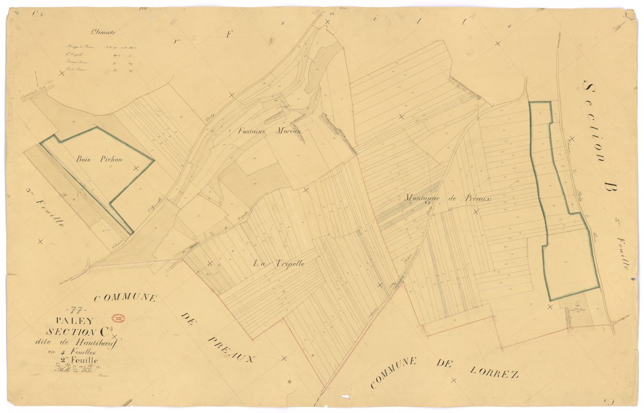Section C dite de Hautiboeuf, en 4 feuilles, 2eme feuille