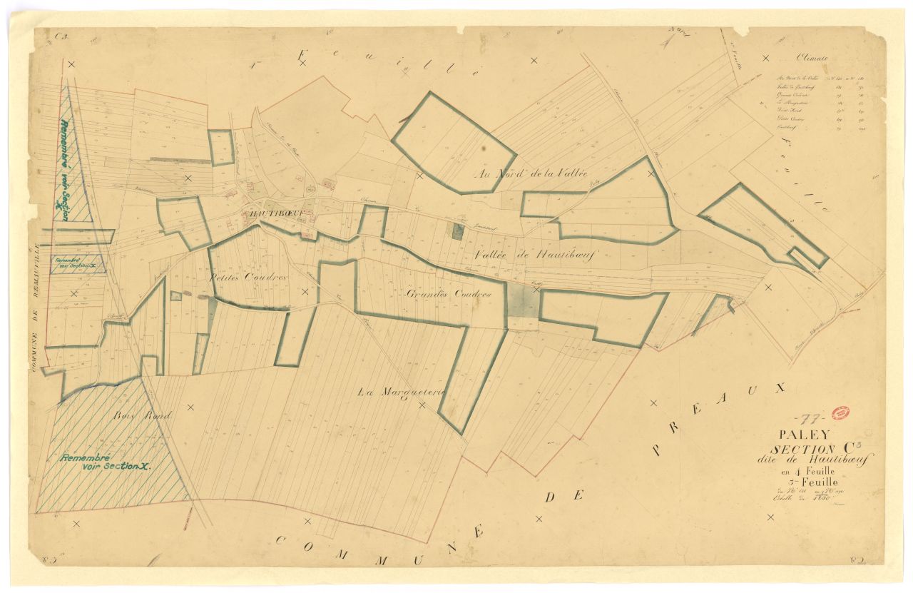 Section C dite de Hautiboeuf, en 4 feuilles, 3eme feuille