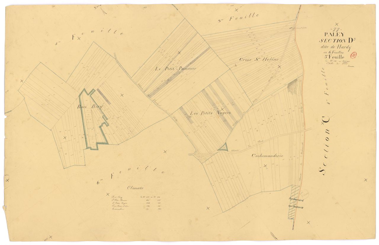 Section D dite de Hardy, en 6 feuilles, 5eme feuille