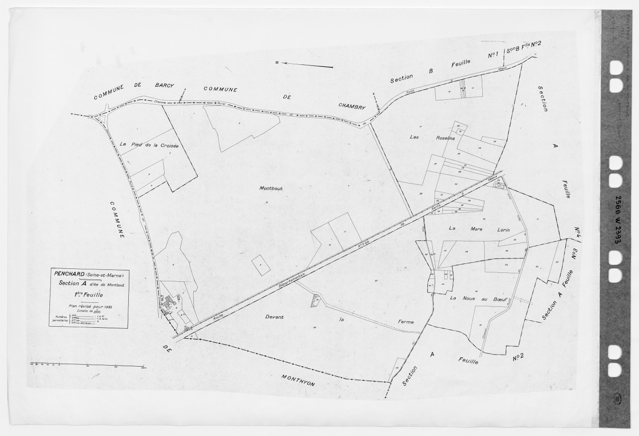 Section A dite de Montbout, 1ere feuille