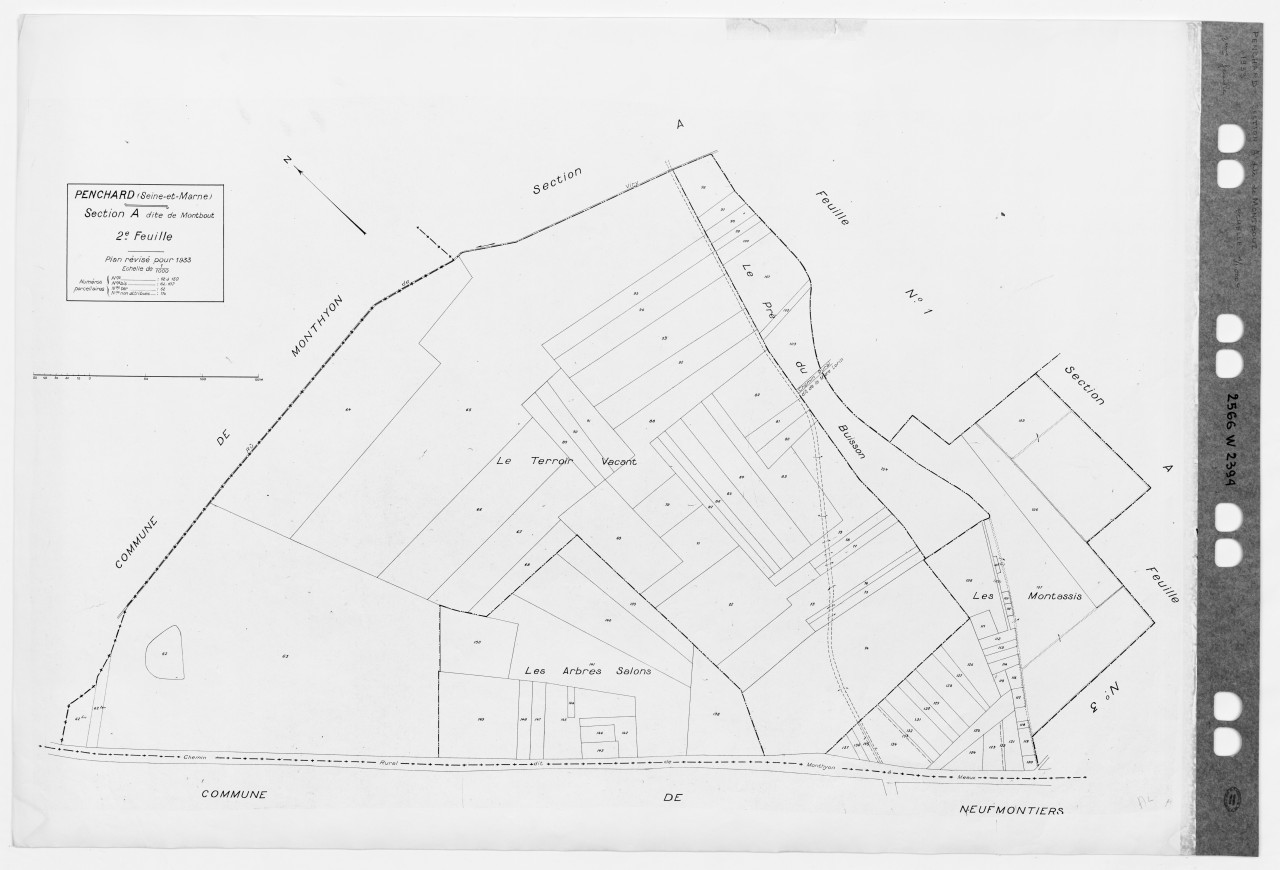 Section A dite de Montbout, 2eme feuille