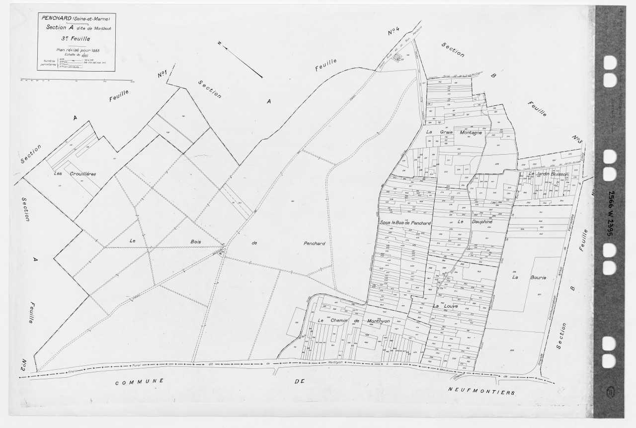 Section A dite de Montbout, 3eme feuille