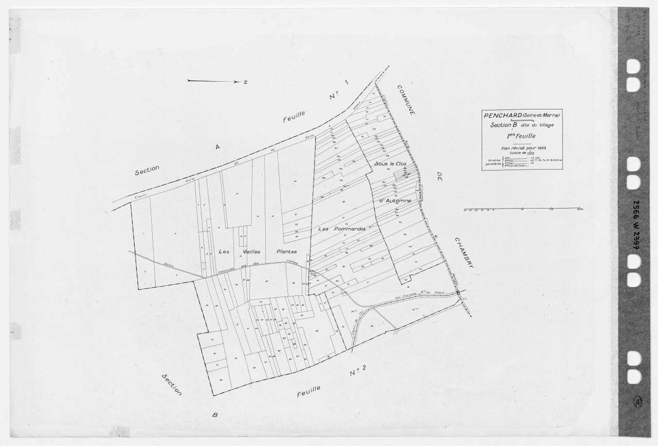 Section B dite du Village, 1ere feuille