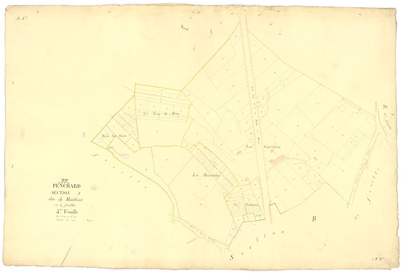 Section A dite de Montbout, en 4 feuilles, 4eme feuille