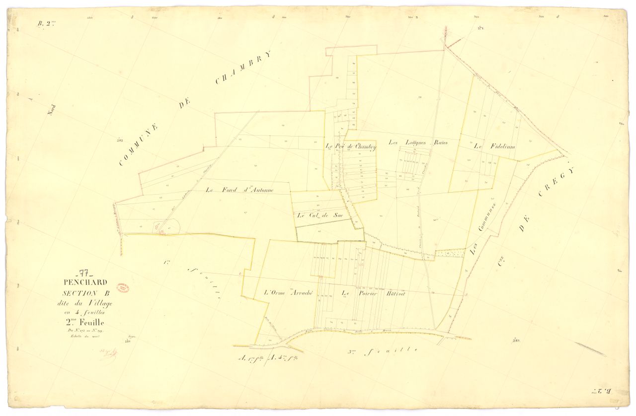 Section B dite du Village, en 4 feuilles, 2eme feuille