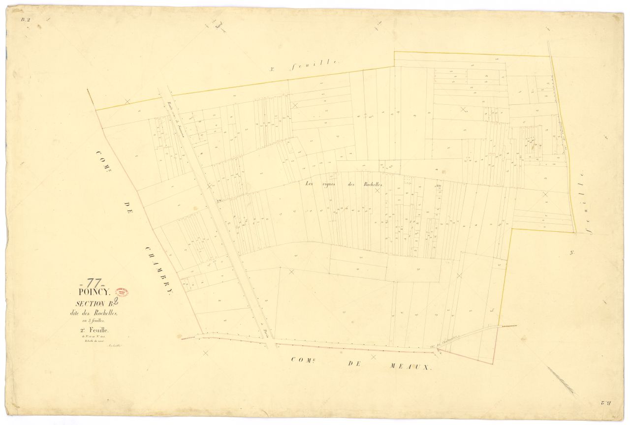 Section B dite de Rochelles, en 3 feuilles, 2eme feuille