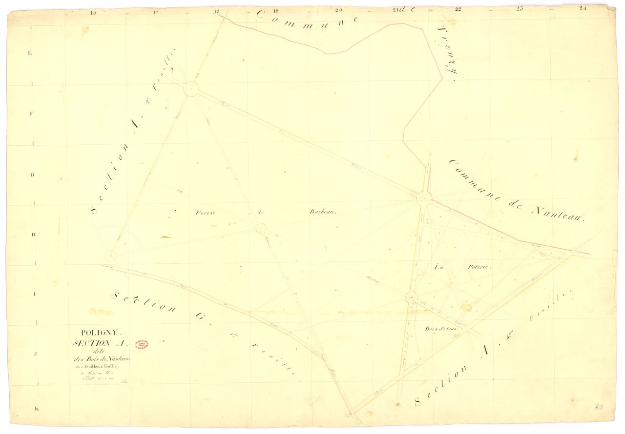 Section A dite des Bois-de-Nanteau, en 5 feuilles, 3eme feuille